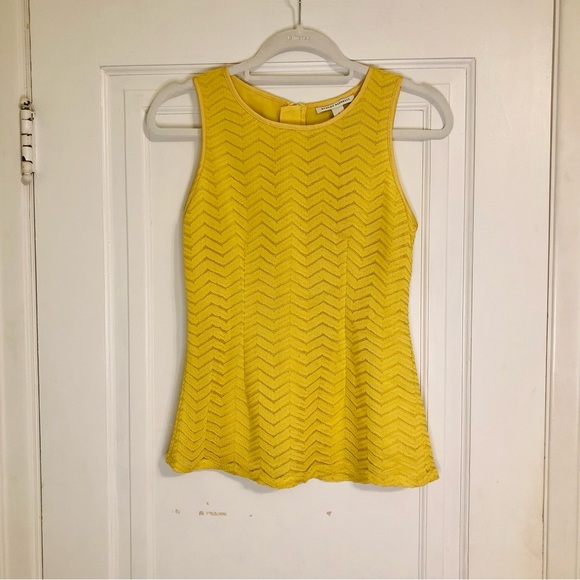 Banana Republic Yellow Sleeveless Top Blouse Striped - Picture 2 of 5